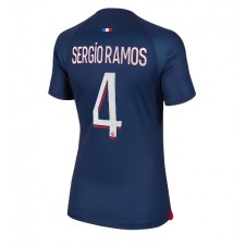 Paris Saint-Germain Sergio Ramos #4 Hjemmedrakt Kvinner 2023-24 Kortermet